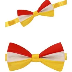 Luxe Strik Rood/wit/geel 12 X 6.5 Cm