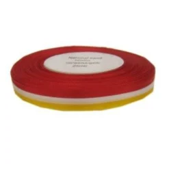Medaille Lint Rood/wit/geel 25 Meter Op Rol 10 Mm