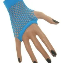 Nethandschoen Kort Vingerloos Fluor Blauw