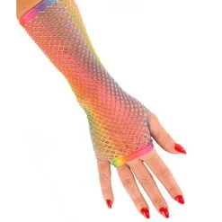 Nethandschoen Lang Vingerloos Regenboog