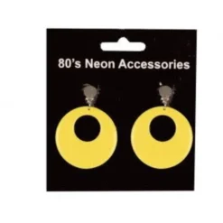 Oorringen Neon Geel
