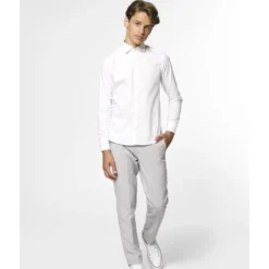 Shirt LS White Knight Teen Boys