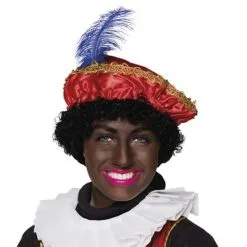 Piet Baret Satijn Met Veer Rood