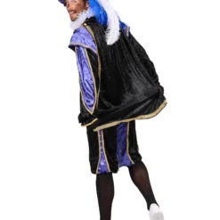 Piet Velours De Panne Met Cape "Bilbao", Paars-Zwart 5 Piet Velours De Panne Met Cape "Bilbao", Paars-Zwart -Schmink Specialist piet velours de panne met cape bilbao paars zwart 2