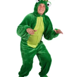 Pluche Overall Kikkerkoning Voor Volwassenen, Groen
