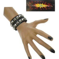 Punk Armband 2 Rijen Nagels