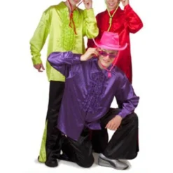 Ruches Blouse Fluor Pink