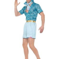 Safari Ken Kostuum, Blauw -Schmink Specialist safari ken kostuum blauw 4