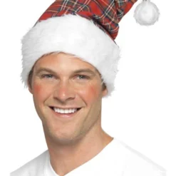 Schotse Ruit Kerstmuts,