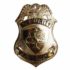 Security Guard Embleem Met Speld, Goud