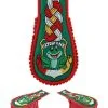 Set Schouder Epaulette, Rood-wit-geel, Oeteldonk 9.5x17 Cm