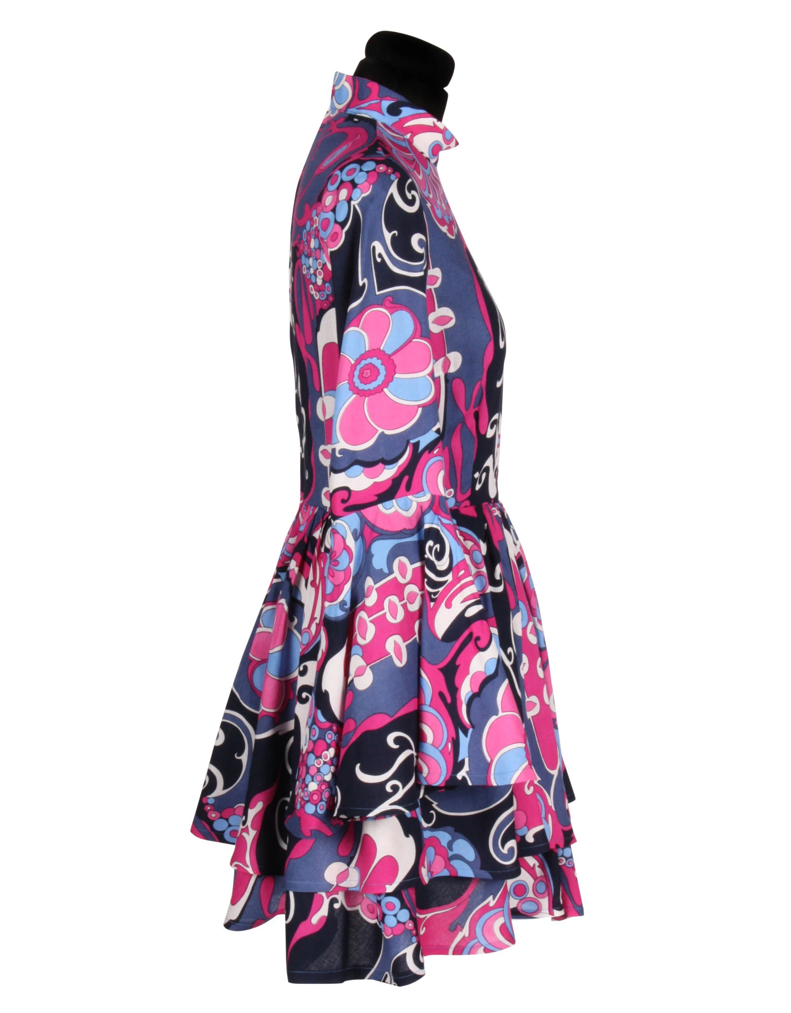 Seventies Jurk, Paars 2 Seventies Jurk, Paars - Afbeelding 2