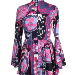 Seventies Jurk, Paars 5 Seventies Jurk, Paars -Schmink Specialist seventies jurk paars 2