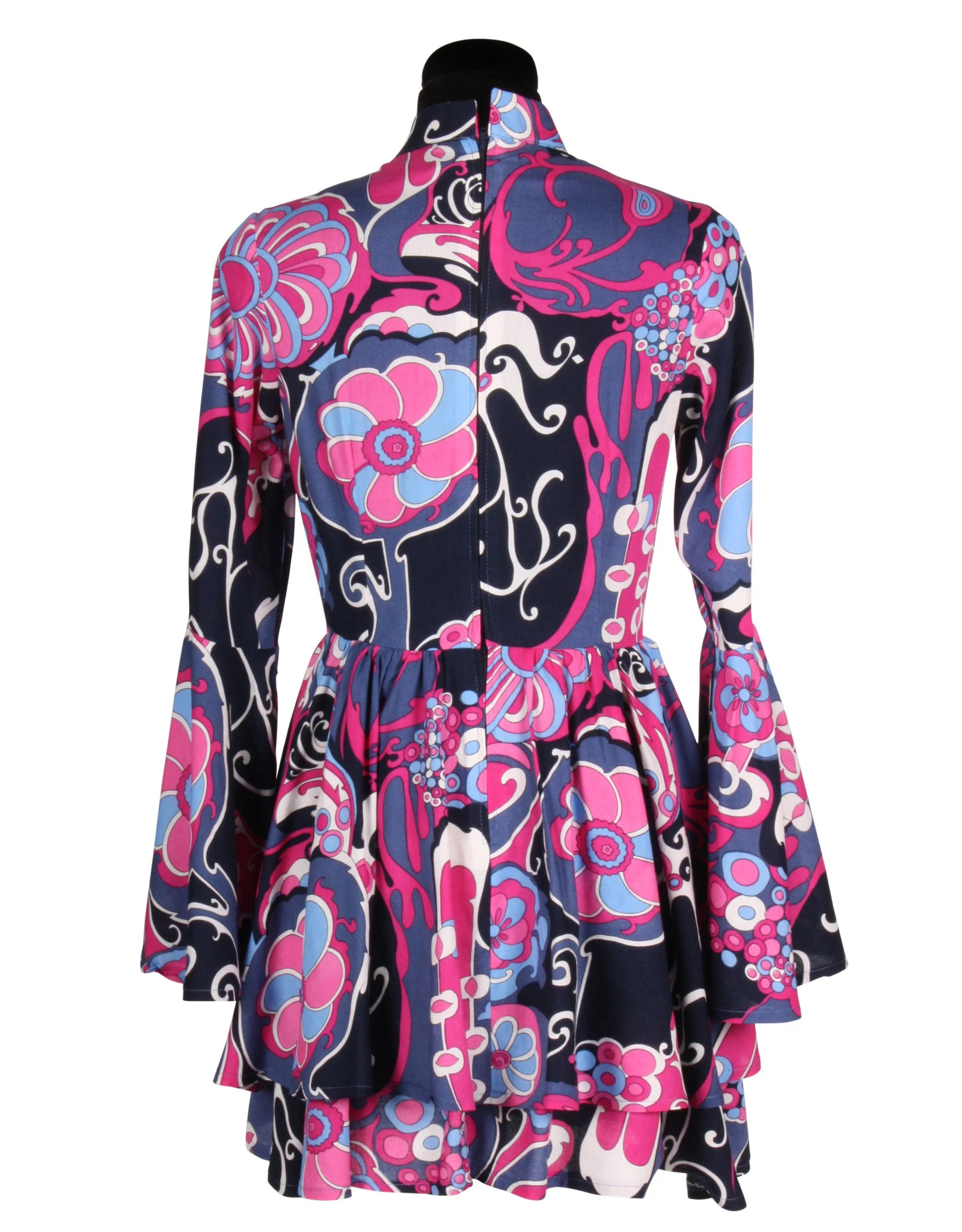 Seventies Jurk, Paars 3 Seventies Jurk, Paars - Afbeelding 3