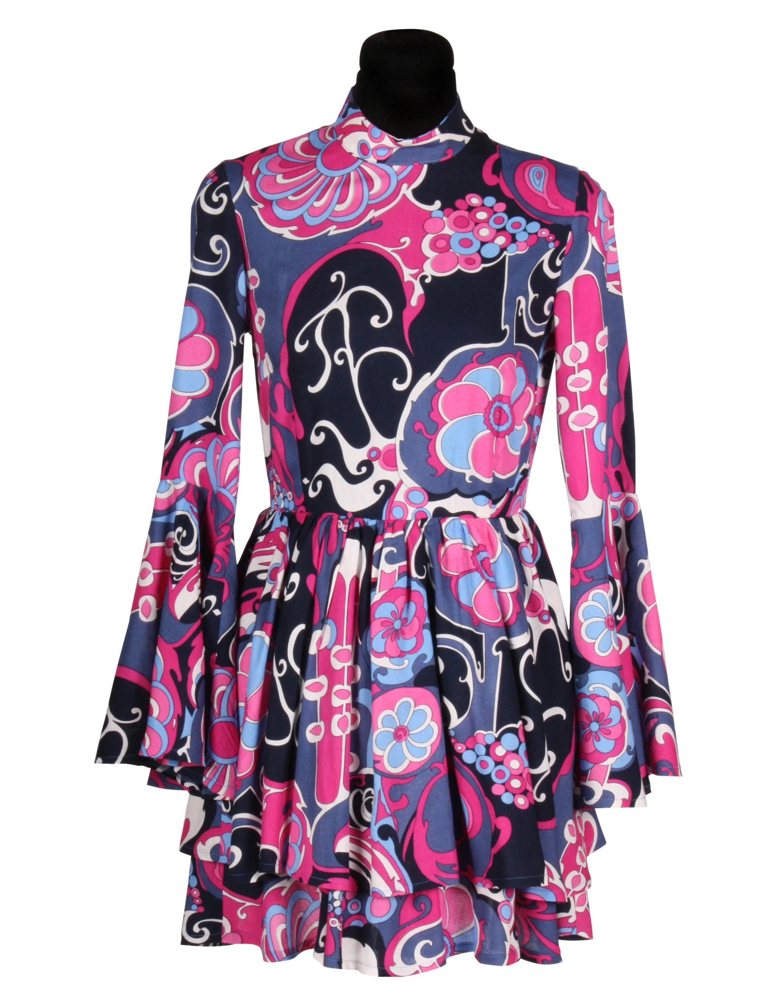 Seventies Jurk, Paars 1 Seventies Jurk, Paars