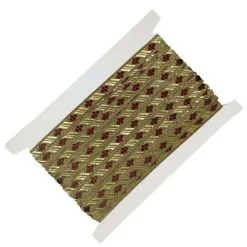 Sintband Klassiek Goud/Rood (meter)