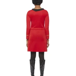 Star Trek Original Series Operation Uniform Voor Dames, Rood -Schmink Specialist star trek original series operation uniform voor d 3