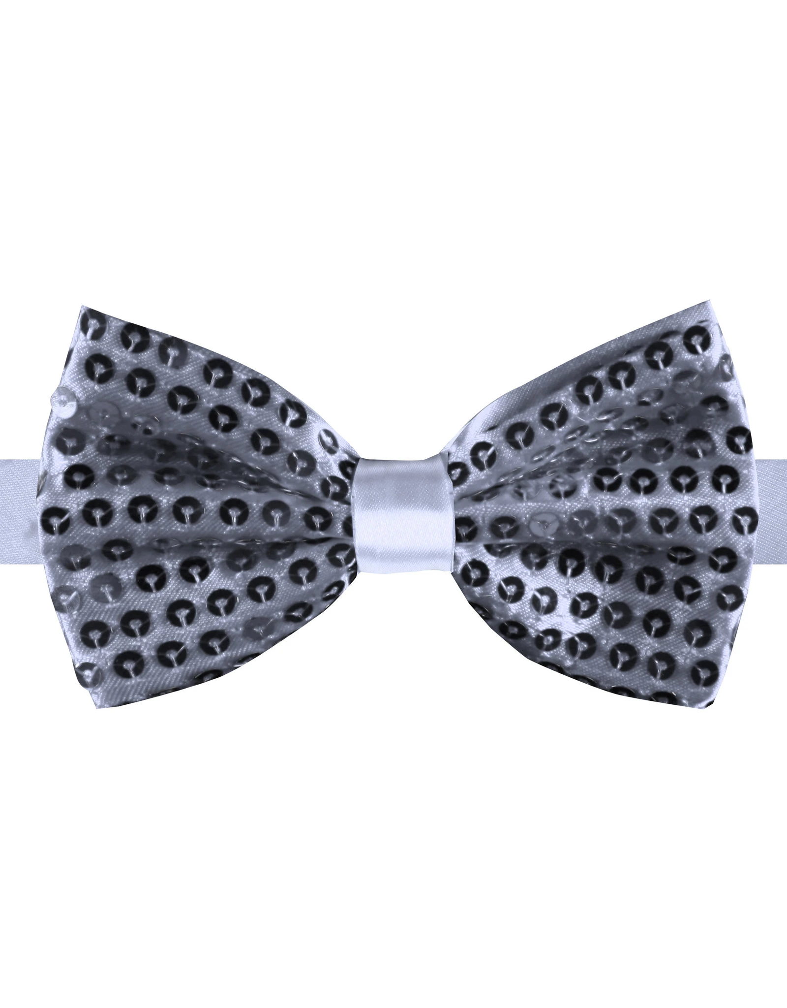 Strikje Pailletten, Zilver 1 Strikje Pailletten, Zilver