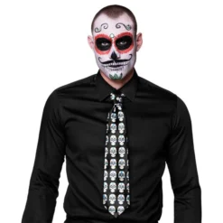 Stropdas Calaveras (ongeknoopt) -Schmink Specialist stropdas calaveras ongeknoopt 2