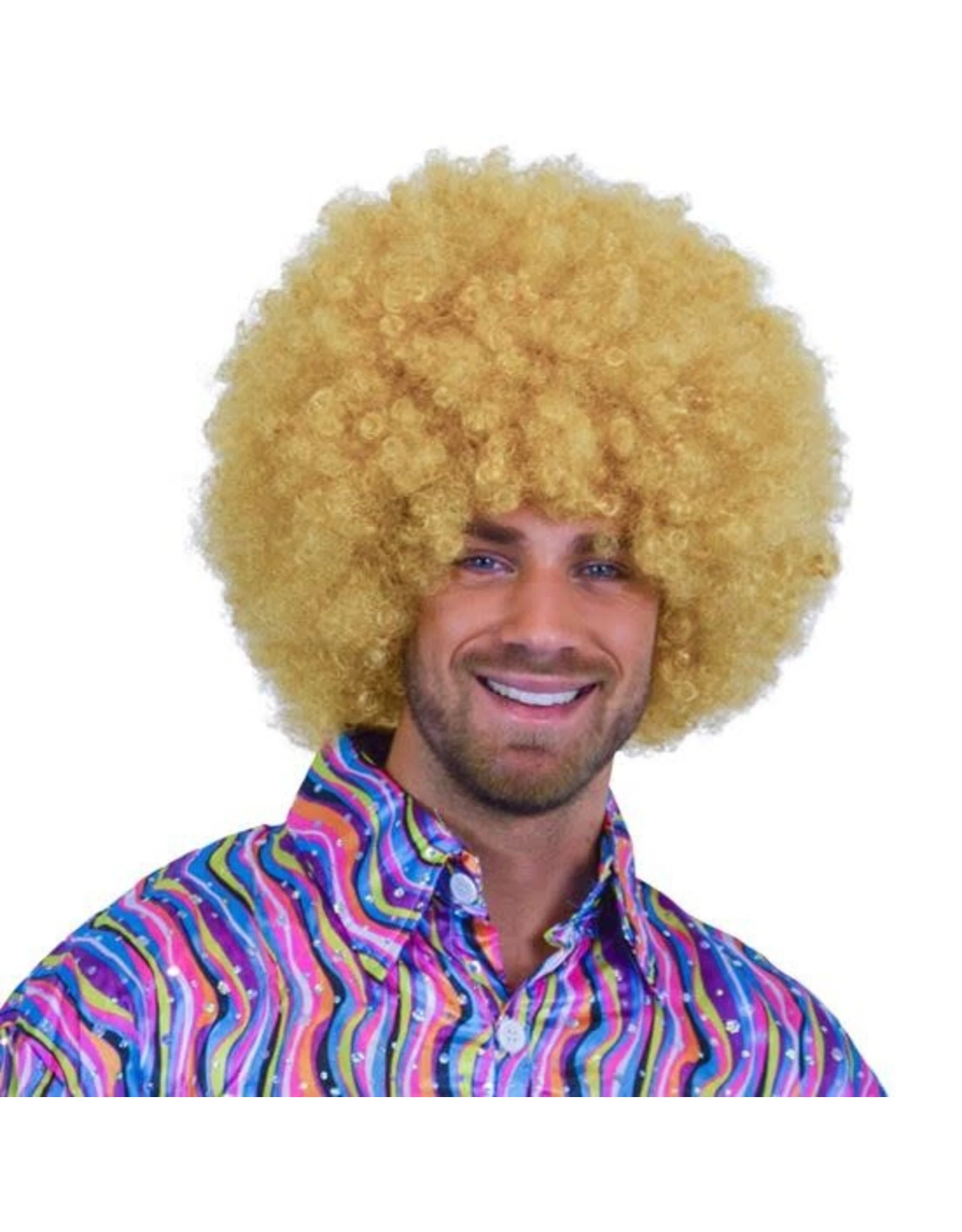 Super Afro Pruik Blond 1 Super Afro Pruik Blond