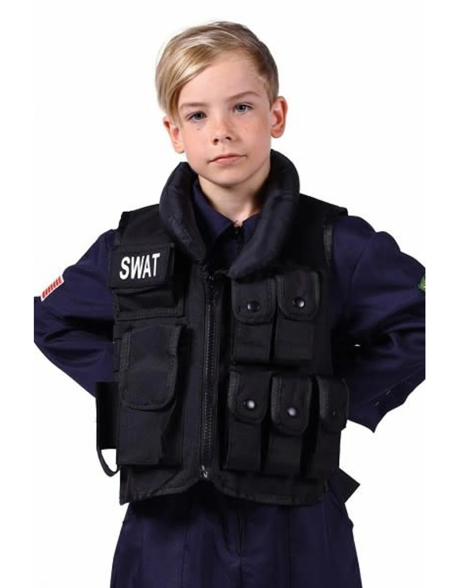Swat Vest Kind, Zwart 1 Swat Vest Kind, Zwart