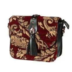 Tasje Deluxe ''Claudia'' Brocaat Goud, Brocaat Rood/goud, Tasje