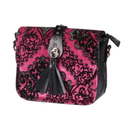 Tasje Deluxe ''Claudia'' Brokaat Zilver, Brocaat Pink/zilver, Tasje