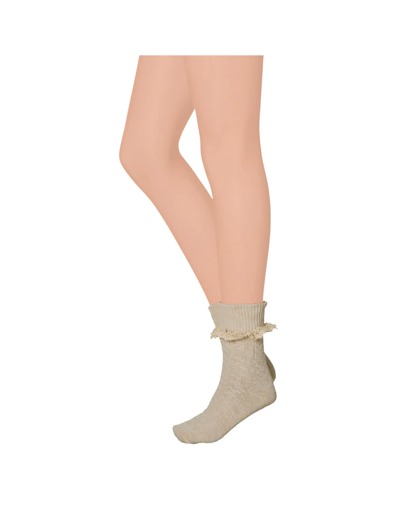 Tiroler Sokken Met Kant, Multi/Beige 1 Tiroler Sokken Met Kant, Multi/Beige