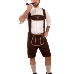 Tirolerbroek Donkerbruin Kort Suèdine