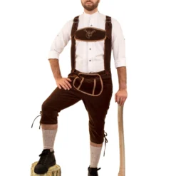 Tirolerbroek Donkerbruin Lang Suèdine