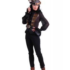 Vest Dame Steampunk '"Scarlett'', Bruin