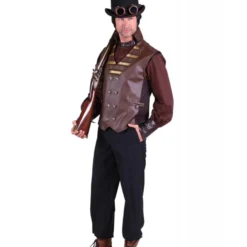 Vest Heer Steampunk ''Cyrus'', Bruin