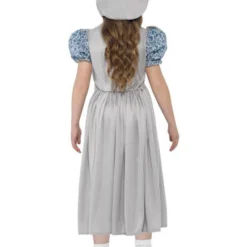 Victoriaans Schoolmeisje Kostuum, Grijs -Schmink Specialist victoriaans schoolmeisje kostuum grijs 2