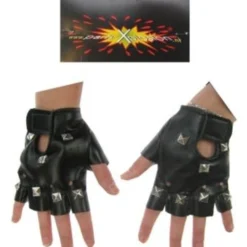 Vingerloze Handschoenen Kunstleer Zwart